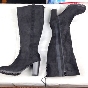 🆕 TORRID WIDE CALF 11W Knee-high Heeled Boots with lace up detail